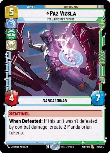 Paz Vizsla - For a Brighter Future (28/264), Ashes of the Empire — Star Wars card price