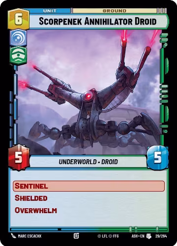 Scorpenek Annihilator Droid (29/264), Ashes of the Empire — Star Wars card price