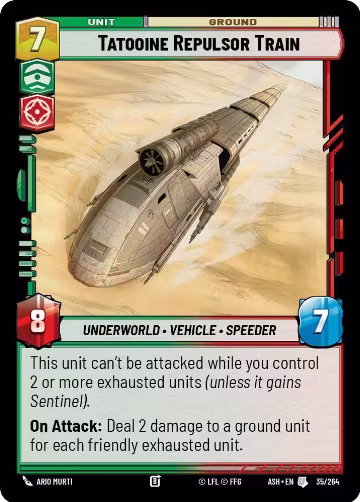 Tatooine Repulsor Train (35/264), Ashes of the Empire — Star Wars card price