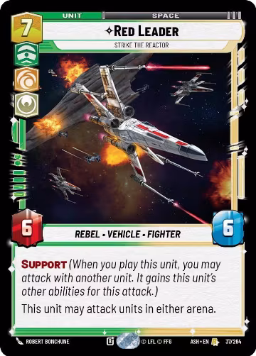 Red Leader - Strike the Reactor (37/264), Ashes of the Empire — Star Wars card price