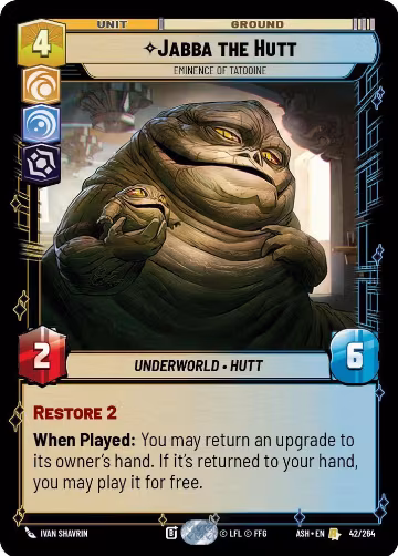 Jabba the Hutt - Eminence of Tatooine (42/264), Ashes of the Empire — Star Wars card price