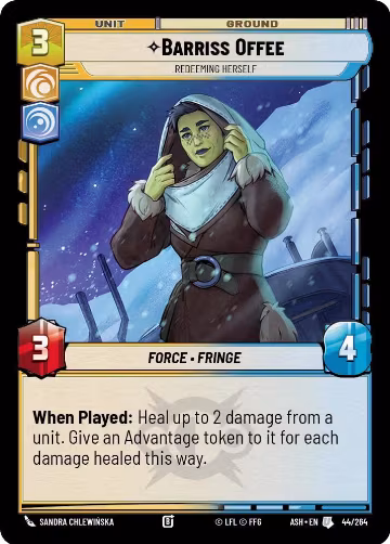 Barriss Offee - Redeeming Herself (44/264), Ashes of the Empire — Star Wars card price