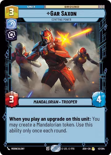 Gar Saxon - Coveting Power (47/264), Ashes of the Empire — Star Wars card price