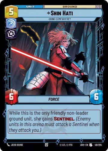 Shin Hati - Going Somewhere? (49/264), Ashes of the Empire — Star Wars card price