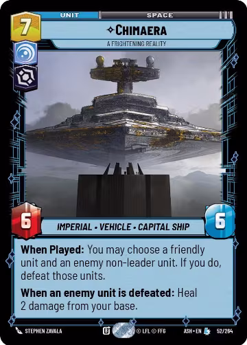 Chimaera - A Frightening Reality (52/264), Ashes of the Empire — Star Wars card price