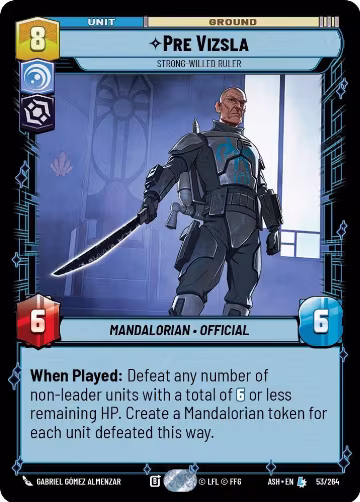 Pre Vizsla - Strong-Willed Ruler (53/264), Ashes of the Empire — Star Wars card price