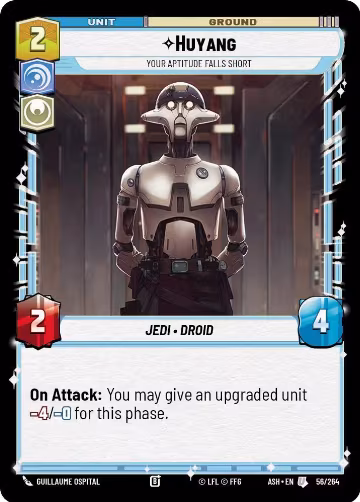 Huyang - Your Aptitude Falls Short (56/264), Ashes of the Empire — Star Wars card price