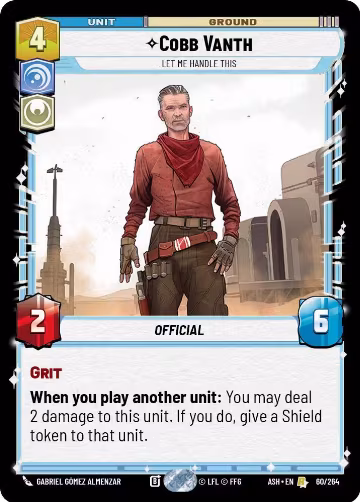 Cobb Vanth - Let Me Handle This (60/264), Ashes of the Empire — Star Wars card price