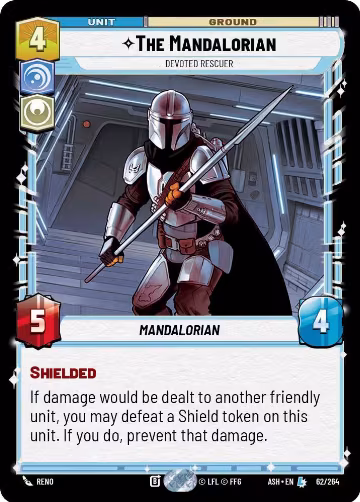The Mandalorian - Devoted Rescuer (62/264), Ashes of the Empire — Star Wars card price