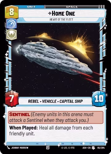 Home One - Heart of the Fleet (65/264), Ashes of the Empire — Star Wars card price