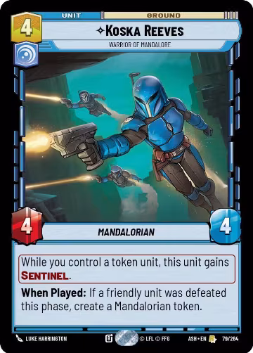 Koska Reeves - Warrior of Mandalore (79/264), Ashes of the Empire — Star Wars card price