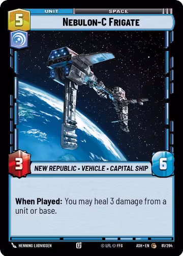 Nebulon-C Frigate (81/264), Ashes of the Empire — Star Wars card price