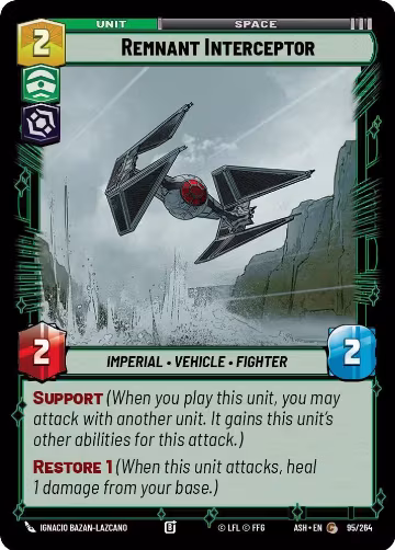 Remnant Interceptor (95/264), Ashes of the Empire — Star Wars card price
