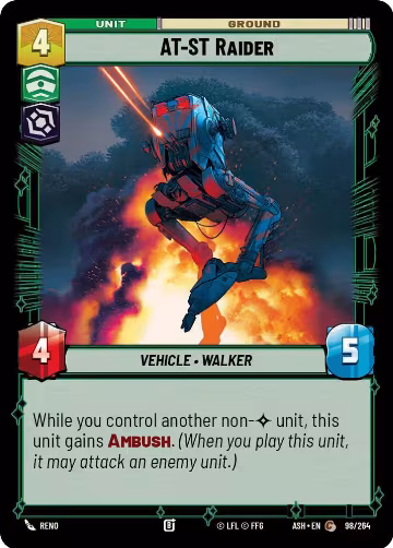 AT-ST Raider (98/264), Ashes of the Empire — Star Wars card price
