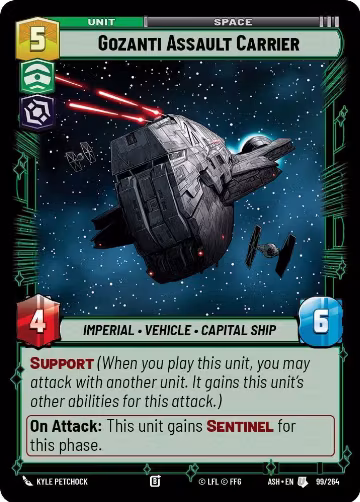 Gozanti Assault Carrier (99/264), Ashes of the Empire — Star Wars card price