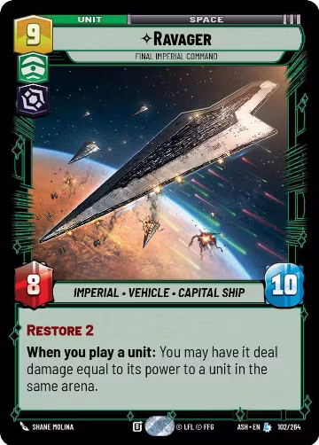 Ravager - Final Imperial Command (102/264), Ashes of the Empire — Star Wars card price