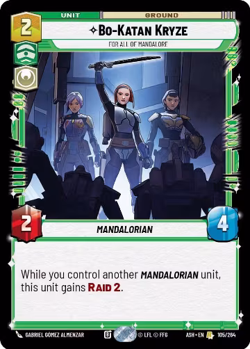 Bo-Katan Kryze - For All of Mandalore (105/264), Ashes of the Empire — Star Wars card price