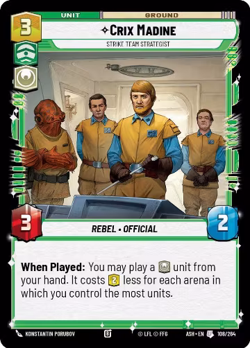 Crix Madine - Strike Team Strategist (108/264), Ashes of the Empire — Star Wars card price