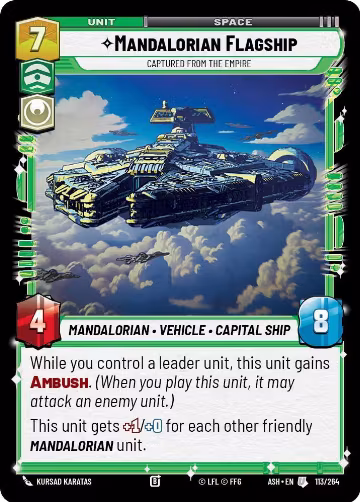 Mandalorian Flagship - Captured from the Empire (113/264), Ashes of the Empire — Star Wars card price