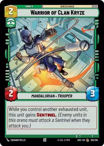 Warrior of Clan Kryze (120/264), Ashes of the Empire — Star Wars card price