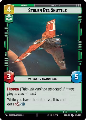 Stolen Eta Shuttle (125/264), Ashes of the Empire — Star Wars card price