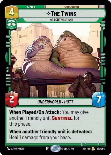 The Twins - We Don't Want War (127/264), Ashes of the Empire — Star Wars card price