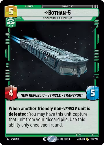 Bothan-5 - New Republic Prison Ship (128/264), Ashes of the Empire — Star Wars card price
