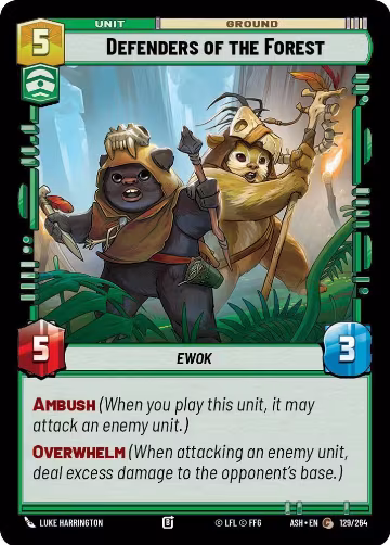 Defenders of the Forest (129/264), Ashes of the Empire — Star Wars card price