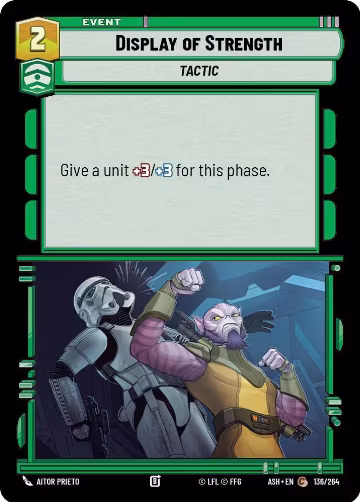 Display of Strength (136/264), Ashes of the Empire — Star Wars card price