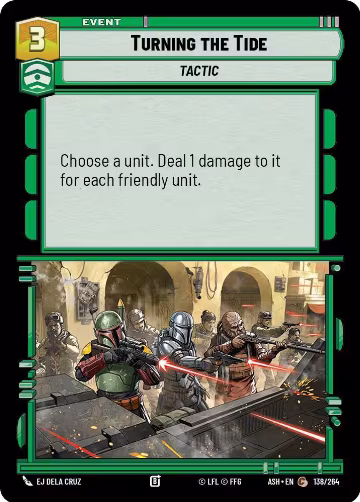 Turning the Tide (138/264), Ashes of the Empire — Star Wars card price