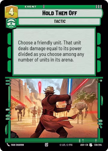 Hold Them Off (139/264), Ashes of the Empire — Star Wars card price