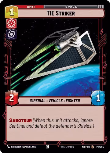 TIE Striker (141/264), Ashes of the Empire — Star Wars card price