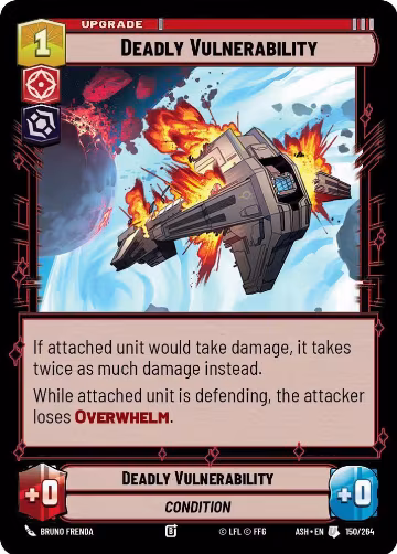 Deadly Vulnerability (150/264), Ashes of the Empire — Star Wars card price
