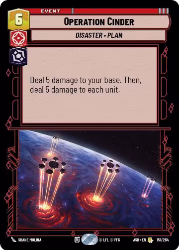 Operation Cinder (151/264), Ashes of the Empire — Star Wars card price