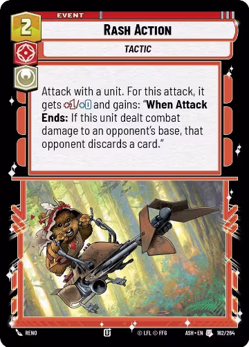 Rash Action (162/264), Ashes of the Empire — Star Wars card price