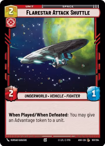 Flarestar Attack Shuttle (167/264), Ashes of the Empire — Star Wars card price