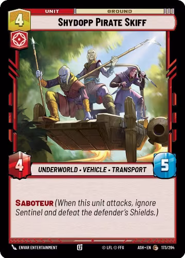 Shydopp Pirate Skiff (173/264), Ashes of the Empire — Star Wars card price