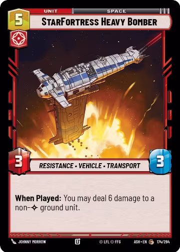 StarFortress Heavy Bomber (174/264), Ashes of the Empire — Star Wars card price