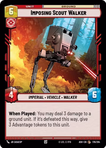 Imposing Scout Walker (176/264), Ashes of the Empire — Star Wars card price