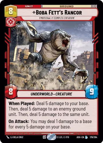 Boba Fett's Rancor - Emotionally Complex Creature (179/264), Ashes of the Empire — Star Wars card price