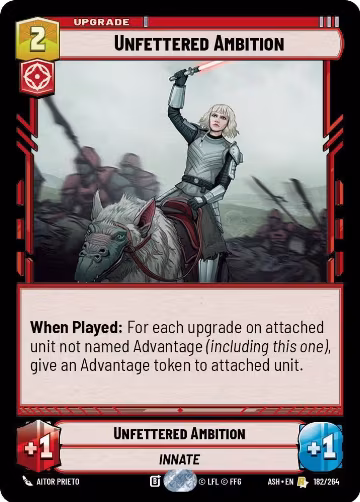 Unfettered Ambition (182/264), Ashes of the Empire — Star Wars card price