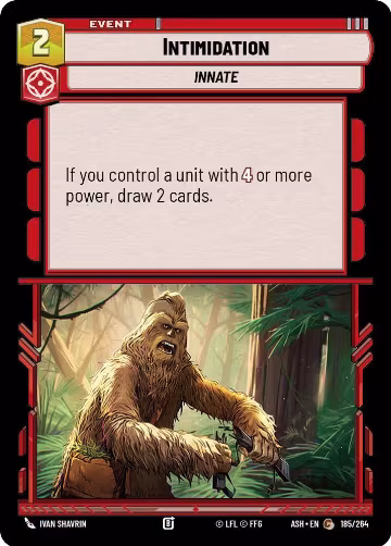 Intimidation (185/264), Ashes of the Empire — Star Wars card price
