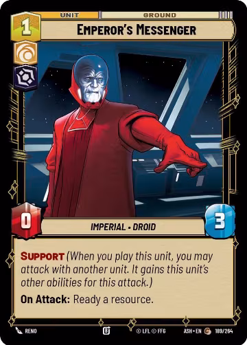 Emperor's Messenger (189/264), Ashes of the Empire — Star Wars card price