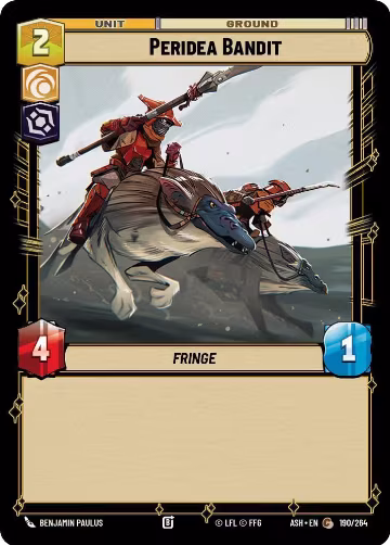 Peridea Bandit (190/264), Ashes of the Empire — Star Wars card price
