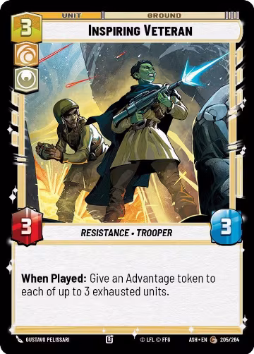 Inspiring Veteran (205/264), Ashes of the Empire — Star Wars card price