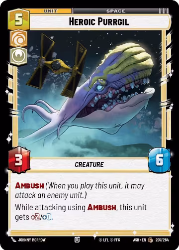 Heroic Purrgil (207/264), Ashes of the Empire — Star Wars card price