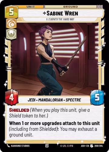 Sabine Wren - I Learned the Hard Way (208/264), Ashes of the Empire — Star Wars card price
