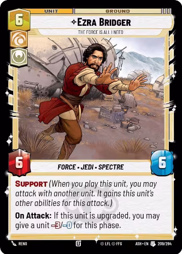 Ezra Bridger - The Force is All I Need (209/264), Ashes of the Empire — Star Wars card price