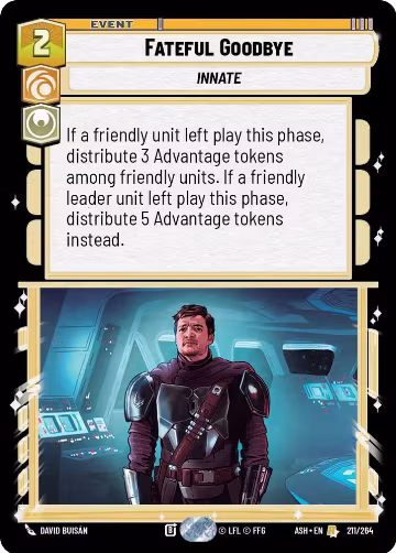 Fateful Goodbye (211/264), Ashes of the Empire — Star Wars card price