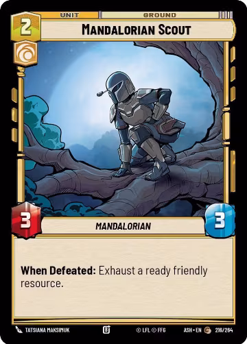 Mandalorian Scout (216/264), Ashes of the Empire — Star Wars card price